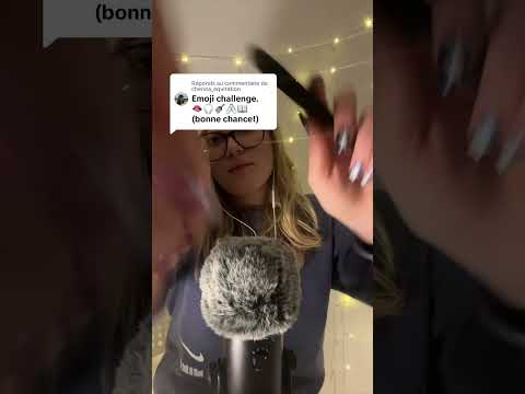 Emoji Challenge 🫦🎧🪮🧷📖 Merci pour ton commentaire 😻 #asmr #emojichallenge #asmrsounds