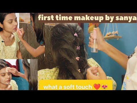 Asmr: First time soft makeup & hairstyle by Sanya 💆‍♀️✨So gentle so relaxing…I almost fell asleep 😴💖