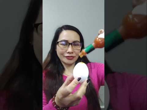 Eat boiled egg with Tabasco sauce# #everyone #mukbang #shortsfeed #eatingchallenge #crazylady
