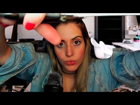 ASMR  - CUIDANDO DE VOCÊ NO SALÃO DE BELEZA!!