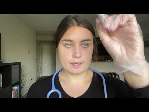 ASMR Stethoscope Exam- stethoscope sounds, soft speaking, typing
