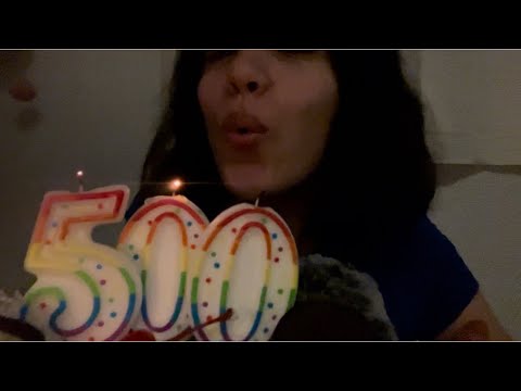 ASMR 500 SUBS! 💓✨🦋💞 ~ eating cake 🍰 sounds
