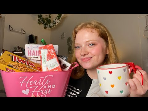 ❤️ASMR❤️~OPENING MY GALENTINE’S PRESENT 💜🩷💙🧡💛💚🩵