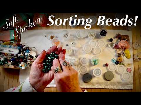 ASMR Sorting Beads Into Tiny Film Containers! (SOFT SPOKEN VERSION) Glass Jar Bead Rummage~
