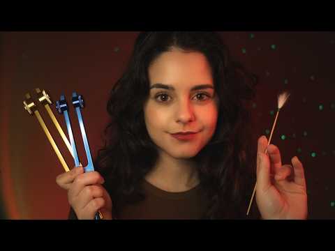 Sleepy Ear Exam ASMR ✨ Ear to Ear Tests (you can close your eyes!)