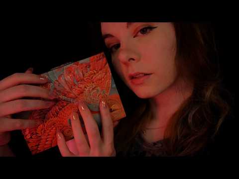 ASMR | close up, clicky whispering you to sleep & gentle book tapping