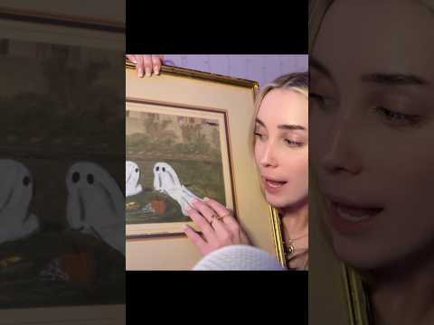 Ghost painting tapping! #asmr #mouthwhisper #halloweenasmr