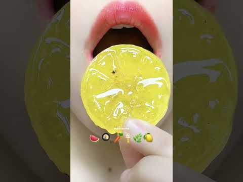 asmr EMOJI MUKBANG KOHAKUTOU CRUNCHY FOOD eating sounds 🌿🍦🍉