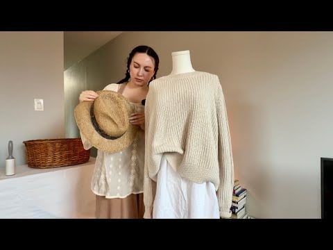 ASMR Country Living Outfit Styling 🐑 with Fabric Sounds and Soft Spoken Process