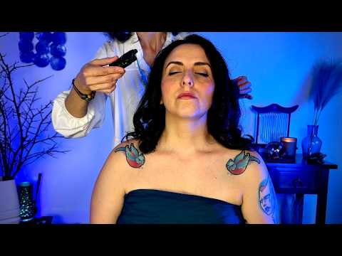 ASMR Pulizia ENERGETICA Sciamanica MASSAGGIO COLLO, SPALLE e SCHIENA Bagno Sonoro