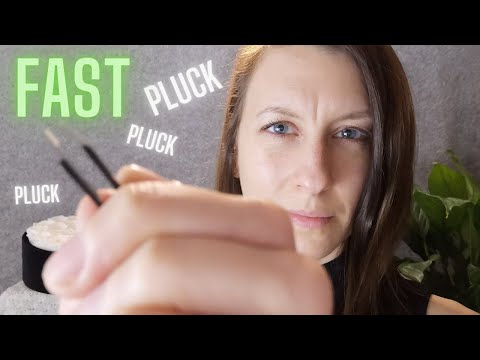 FAST ASMR The Fastest eyebrow shaping Ever! (+Fast Makeup)