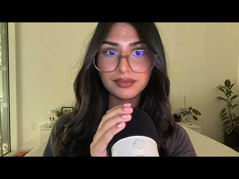 asmr trigger assortment 🤍 | breathy whispers, mic gripping, mic scratching, crinkles, & more