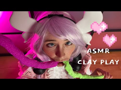 ♡ CLAY PLAY ASMR + feet ASMR ♡ licking ♡ relax ♡