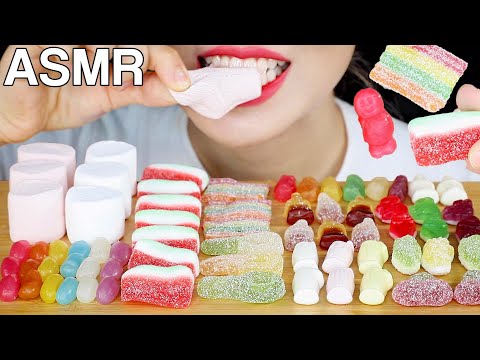 ASMR Haribo Gummy Candy 하리보 젤리 여러가지 먹방 Mukbang Chewy Eating Sounds