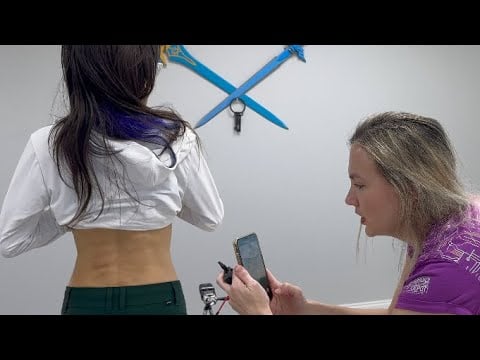 Sculpting a Six Pack On Her Back! Back CRUNCHES, DEEP Releases to Clear out Numbness and Swelling
