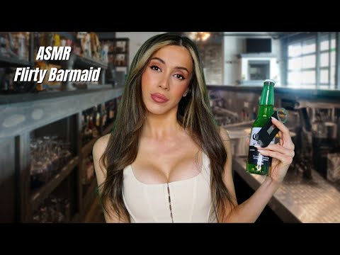 ASMR Flirty Barmaid Kisses You Behind the Bar | soft spoken