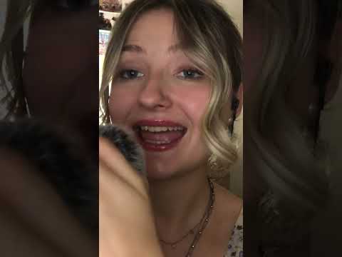 ASMR | slow and gentle inaudible whispering and mic brushing ✨😴 #asmr #mouthsounds #sleepsounds