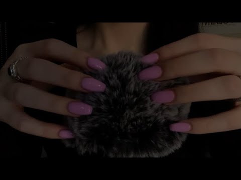 ASMR| INAUDIBLE WHISPERING WITH FLUFFY MIC BRUSHING