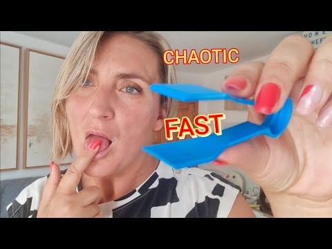 ASMR FAST AGGRESSIVE EATING Your Negative Energy + Spit Painting (No Talking)