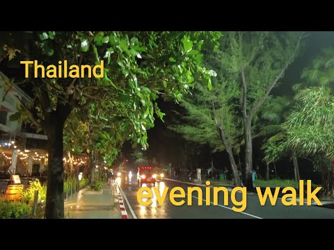 ASMR Evening walk in Thailand, Phuket 2022.