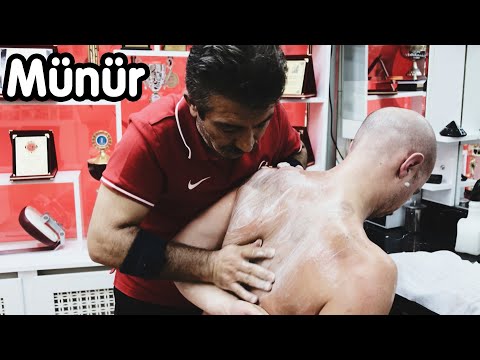 ASMR TURKISH BARBER | Münür Önkan | BACK and ARMS MASSAGE