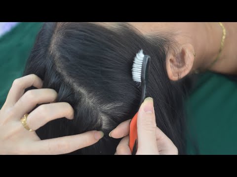ASMR Focus Hair Parting, Hair Combing / Toothbrush / Hair Sounds For Relieve Stress