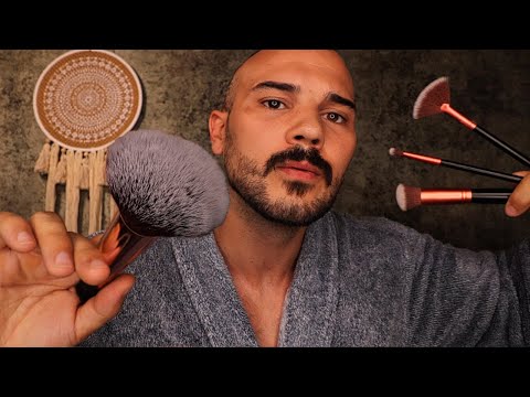 ✮ SAFE ASMR ✮ Brushing You Back to Sleep (Hair & Face Brushing) Slow Personal Attention