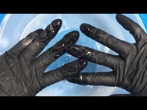 LATEX GLOVES🙌💦  Washing stockings by latex gloved hands & Ripping stockings ♥❤♥  [[ASMR]]