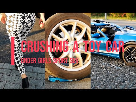 Experiment: Real Car vs RC Car #crush #shoes #asmr #legs #automobile #porsche #heels #leggings