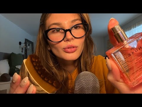 ASMR face massage (layered sounds)