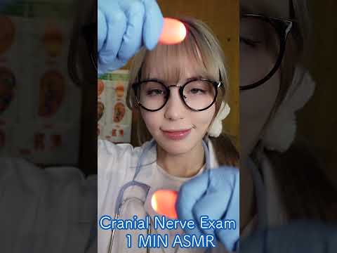 ASMR ULTRA FAST CRANIAL NERVE EXAM (ENGLISH) #ASMR #asmrshorts #1minasmr #cranialnerveexam