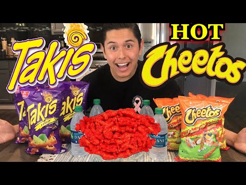 [ASMR] Hot Cheetos & Takis CHALLENGE! (Crunchy Eating Sounds)