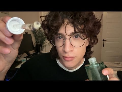 ASMR Doing Your Skincare Before Bed 💤