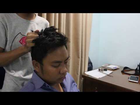 Relaxing Head Massage with Chopsticks - Brother Learning Chopstick Massage
