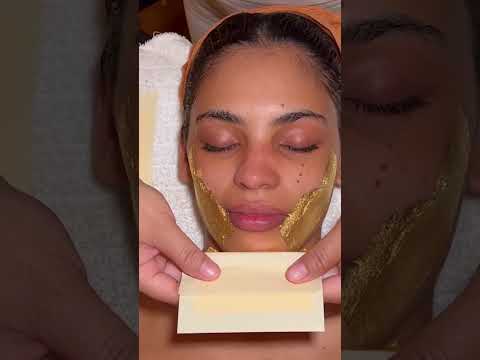 ASMR: Real 24K GOLD FACIAL! #shorts