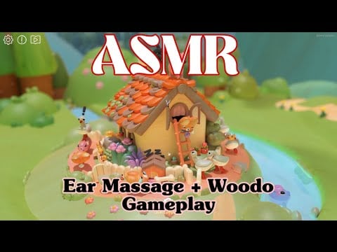 ASMR ☆ Relaxing Ear Massage + NEW GAME - WOODO Puzzle (^o^)