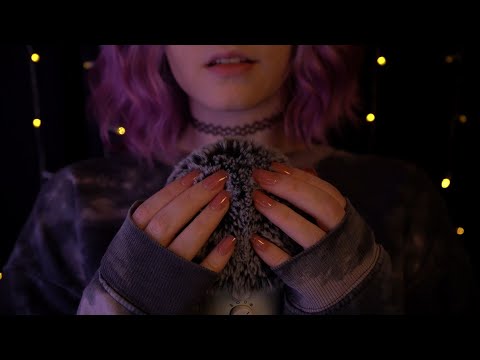 ASMR | "shh" soft comforting Whispering & stormy fuzzy sounds - gentle rain