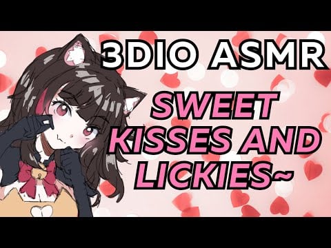 【3DIO ASMR】🌸 relaxing kitten girlfriend tingles ♡ sweet kisses and lickies