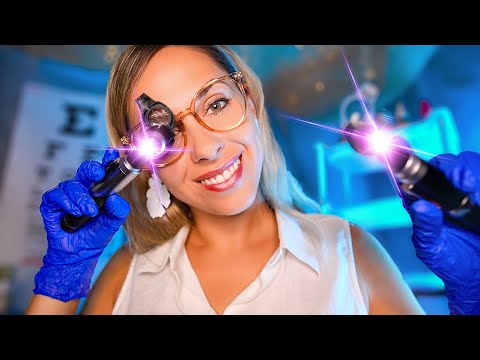 ASMR Gentle Ear Cleaning💜 Lots of Otoscope! Whispered roleplay, personal attention.