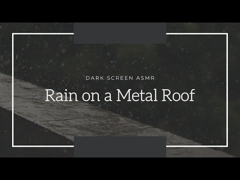 [ASMR] -  Dark Screen Rain ASMR to Sleep To [Metal Taps & Rain]