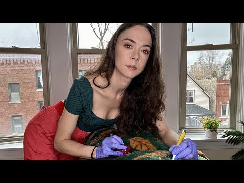 ASMR Bedside Medical Exam - Nurse Gives You Full Body Assessment after Coma -Soft Spoken [POV] RELAX