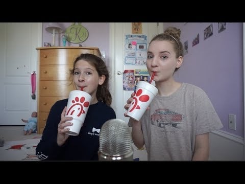 [ASMR] Chick-Fil-A Mukbang With My Sister - Soft Spoken - Eating Sounds