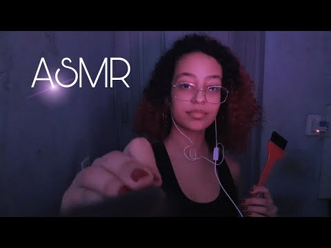 ASMR | CUTUCANDO A CÂMERA COM OBJETOS (+ sons de boca)