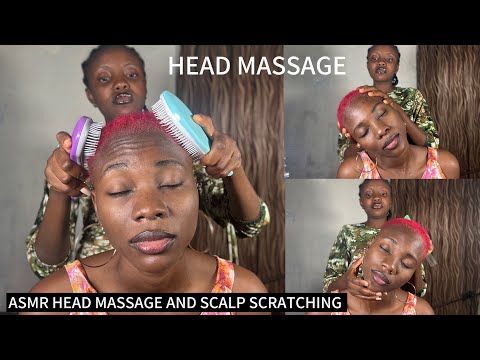 ASMR HEAD SCRATCHING AND HEAD MASSAGING MY NEW HAIRSTYLE FOR FAST SLEEP