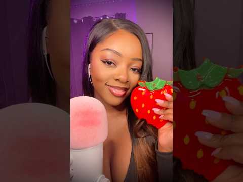 Giant Strawberry Gummy 🍓 #asmr #candy #mouthsounds #intensemouthsounds #mukbang #asmrtriggers