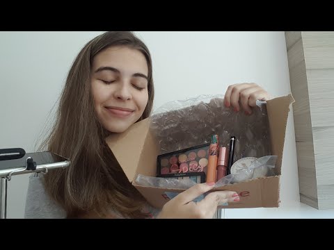 ASMR UNBOXING 📦 COM SONS DE EMBALAGEM E MAQUIAGEM 💄