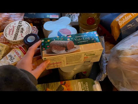 ASMR Christmas grocery haul | soft spoken | crinkles, tapping & scratching | lofi | relax & sleep