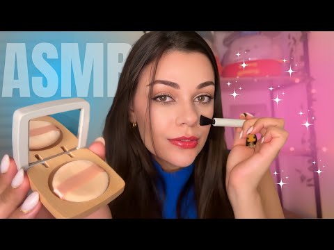 ASMR: amiga faz sua maquiagem com produtos de madeira 🪵