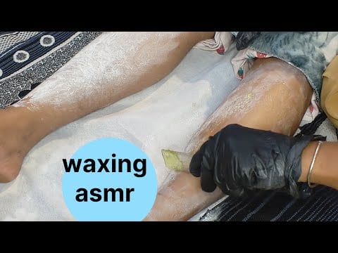 Smooth & Shiny Legs at Home 🩵 | Relaxing Waxing ASMR | Self Care Day 💆‍♀️