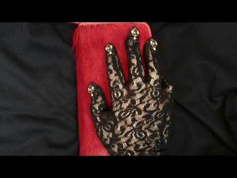GLOVES 🖤🧤  SCRATCHING   & TAPPING ✋ NAILS JEWELRY 🐉 [[ASMR]]